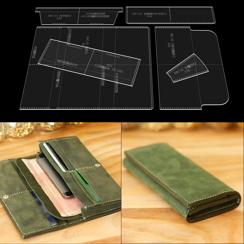 Leatherwork Patterns - YOMDID 긴 지갑 템플릿 가죽 도구