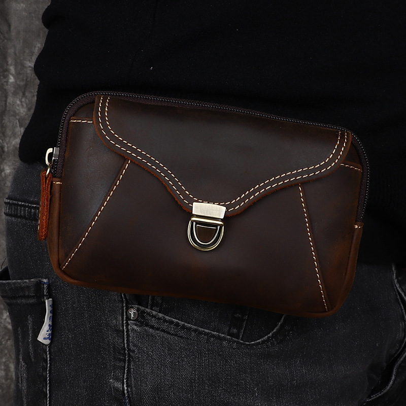남성용 가죽 허리 가방, 남성용 천연 가죽 가방, 레트 - Leatherwork Designs 리뷰 및 가격