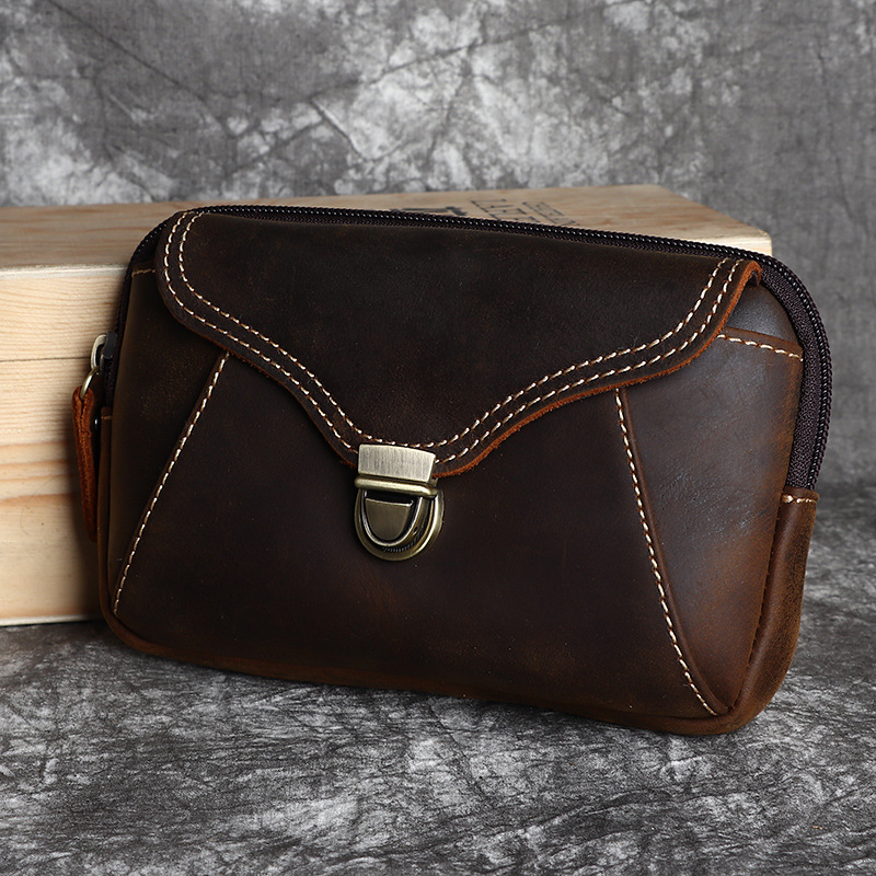 남성용 가죽 허리 가방, 남성용 천연 가죽 가방, 레트 - Leatherwork Designs 리뷰 및 가격