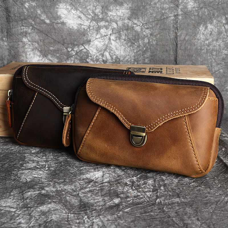 남성용 가죽 허리 가방, 남성용 천연 가죽 가방, 레트 - Leatherwork Designs 리뷰 및 가격