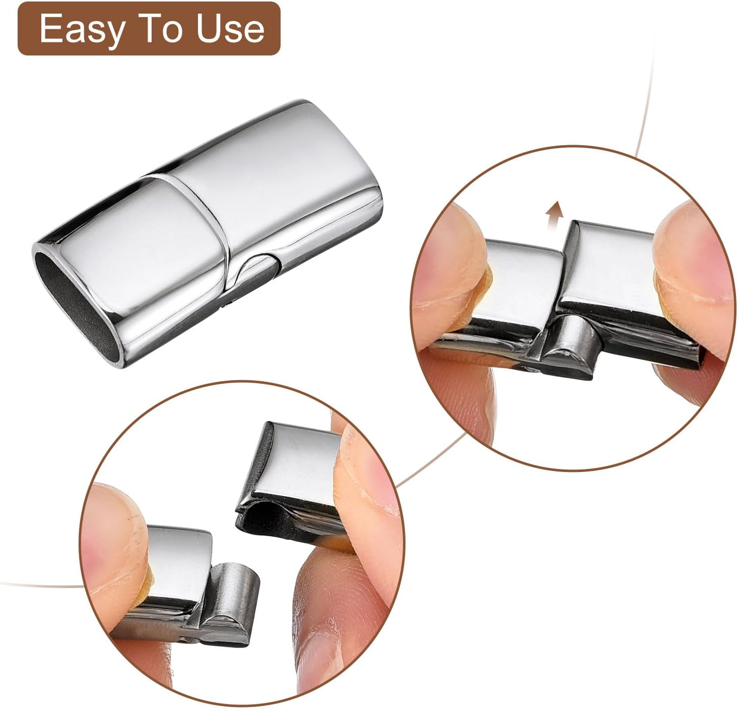 스테인리스 스틸 자석 잠금장치 구멍 크기 12*6mm  - Leatherwork Diy 리뷰 및 가격