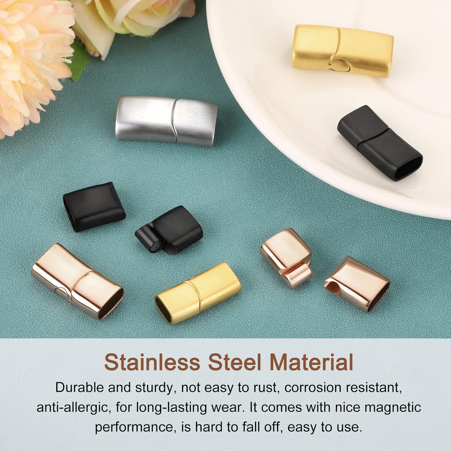 스테인리스 스틸 자석 잠금장치 구멍 크기 12*6mm  - Leatherwork Diy 리뷰 및 가격