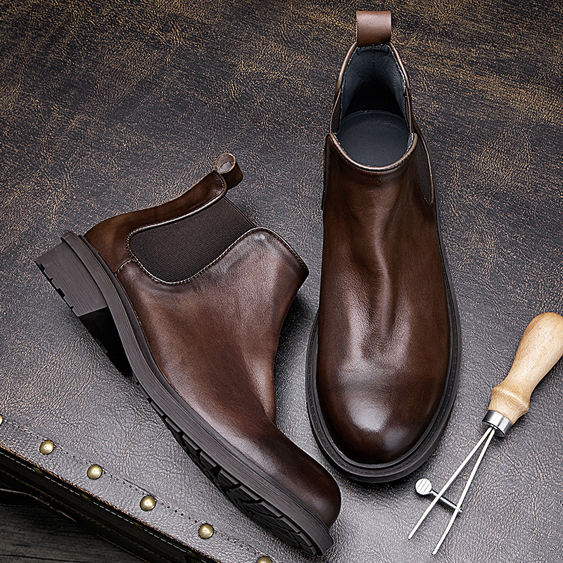 남성용 가을 오토바이 부츠 |   진짜 가죽 빈티지 편 - Leatherwork Designs 리뷰 및 가격